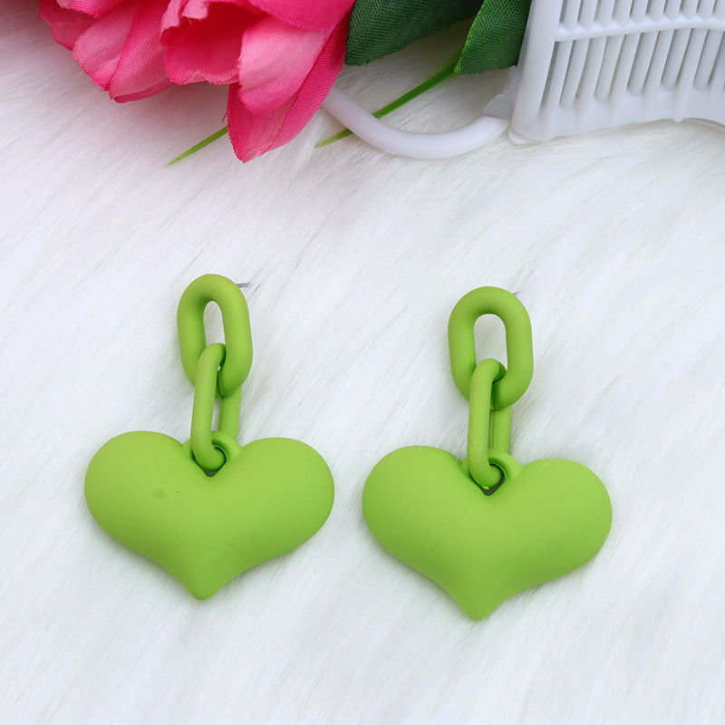 Wholesale Valentine's Day Love Spray Painted Acrylic Earrings